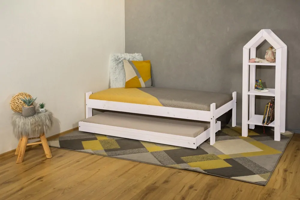 MAXDO Česká dětská postel Alex s přistýlkou 200x120 bílá