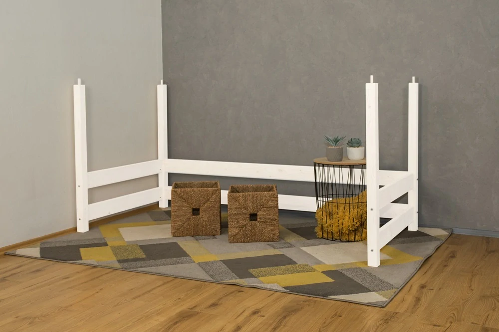 MAXIDO Podstavec pod postel Martin 200 x 90 bílá - průchod 140 cm
