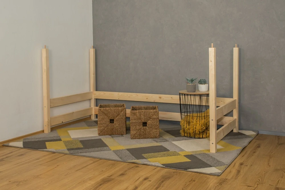 MAXIDO Podstavec pod postel Martin 180 x 80 přírodní - průchod 160 cm