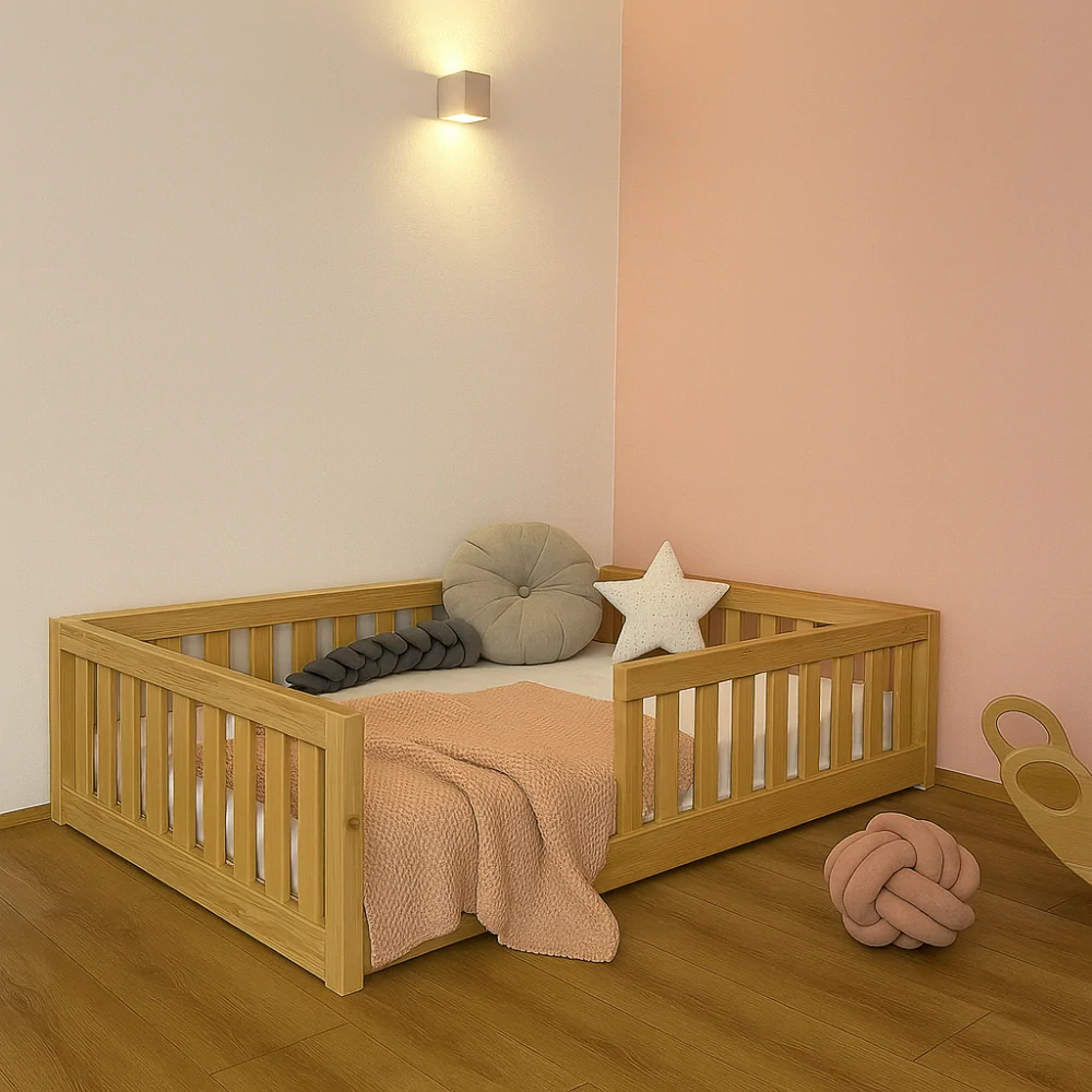 Dětská postel Maxim se zábranou 180 x 80 přírodní