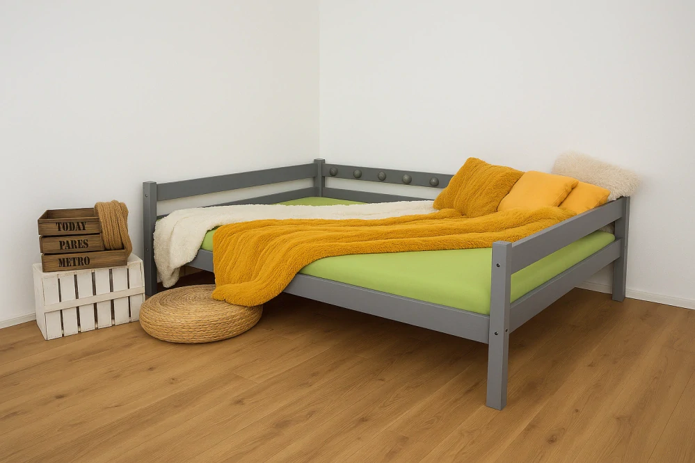 MAXIDO Dětská postel Nela 200x140 šedá
