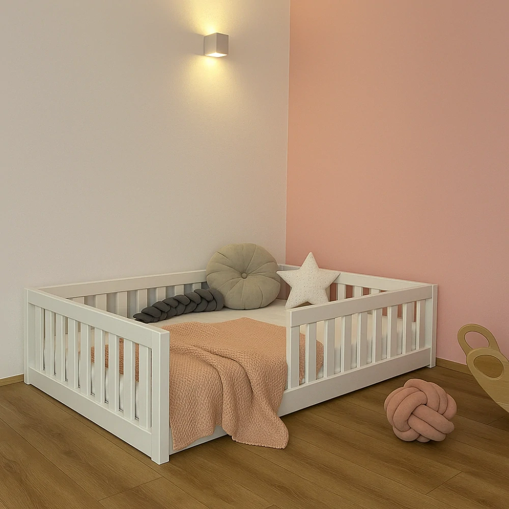 Dětská postel Maxim se zábranou 200 x 120 bílá