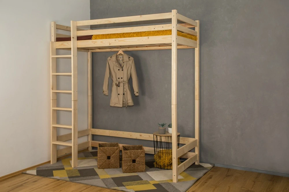 MAXIDO Podstavec pod postel Martin 160 x 80 šedá - průchod 140 cm